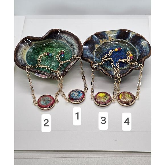 Vibrant Ocean Jasper Bracelet 14k Gold-Filled Adjustable Link Chain Choose Color - Picture 3 of 6